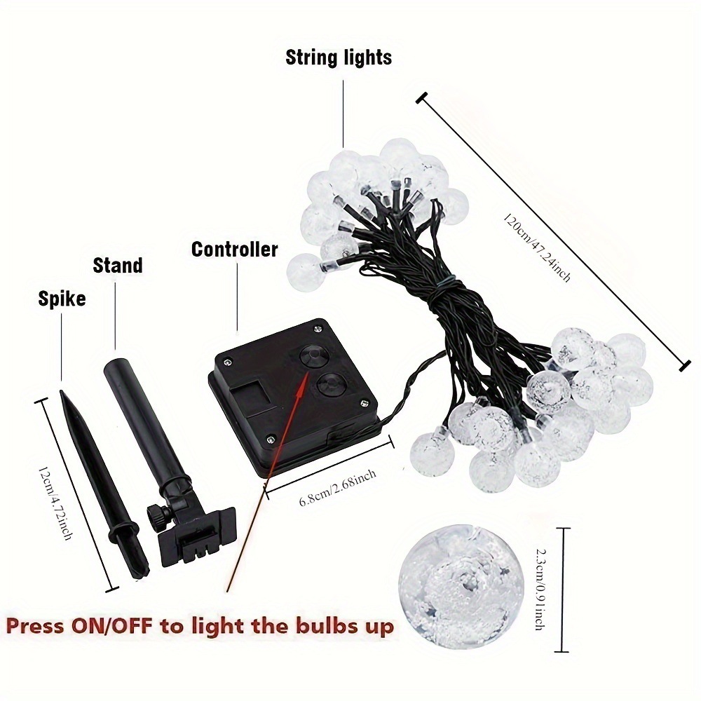 50LED Solar Garden Lights, 8 Mode Indoor/Outdoor Solar Item Picture