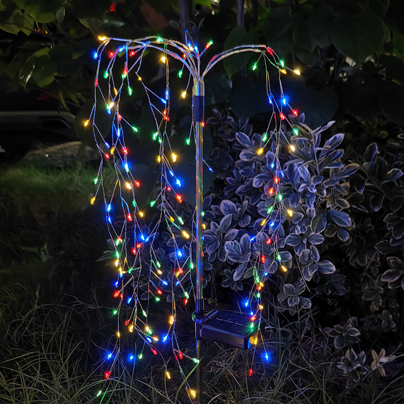 Solar lamps, LED ground plug-in firecracker lamps, seven-color outdoor courtyard, homestay, garden outdoor lamps, and ambient lighting fixtures details Picture