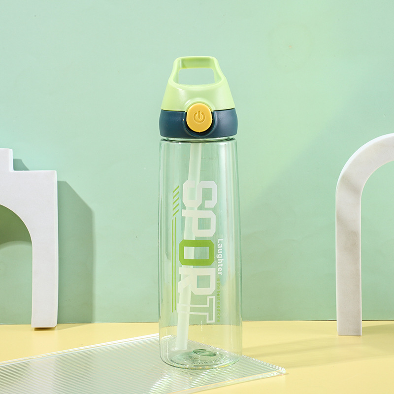 H164-HY-034 New outdoor plastic cup, a portable water cup with a high appearance level and a straw details Picture