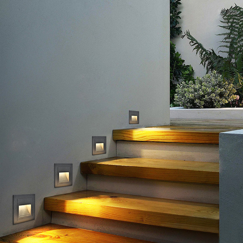 Outdoor waterproof floor light 86 step light, trestle light, recessed skirting foot light, corner light, floor light, staircase side wall light Specification drawing