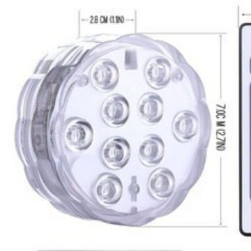 LED remote-controlled diving fish tank light, 10 lights, underwater light, bath light, landscape light, vase light, aquarium fountain light Item Picture