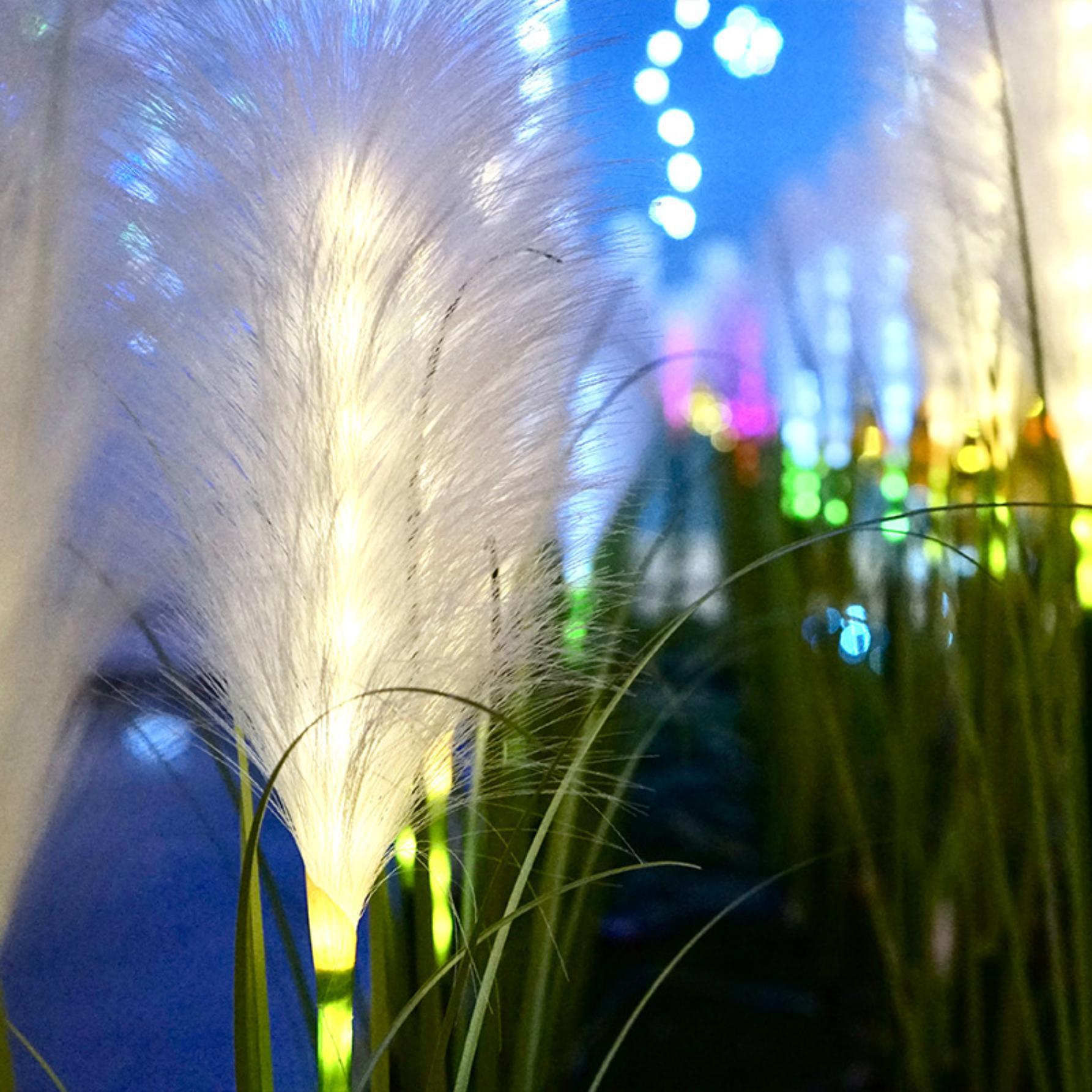 Simulation reed lamps, outdoor waterproof garden lighting, solar landscape ground insertion decoration, courtyard atmosphere engineering lighting Specification drawing