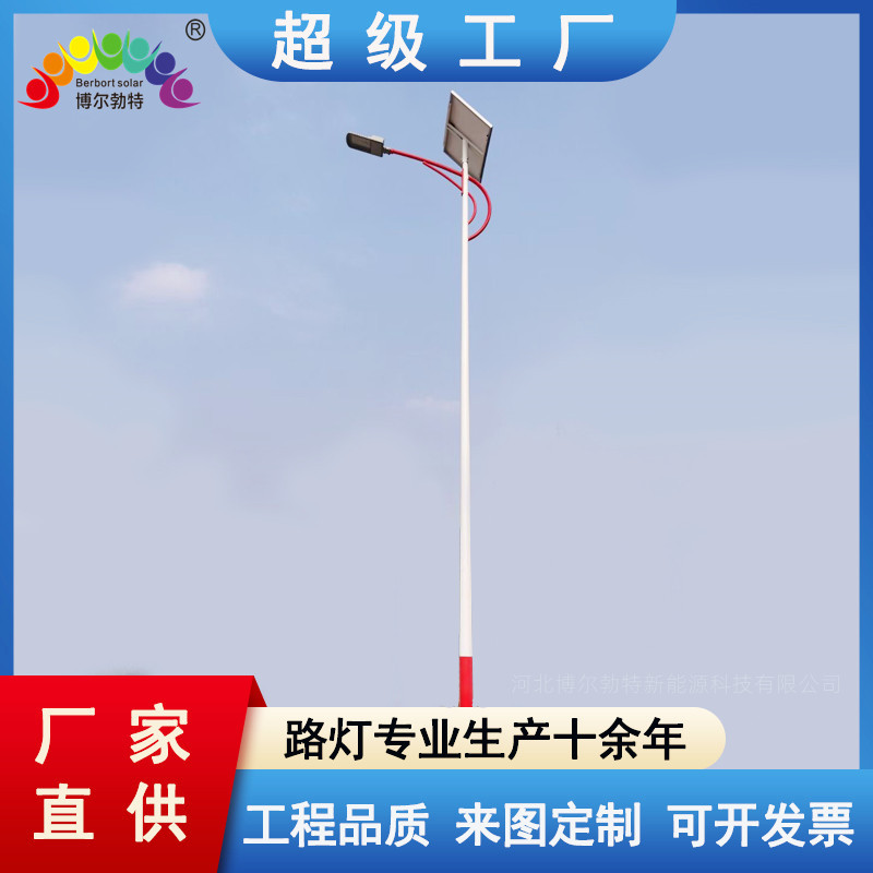 6-meter wind-solar hybrid solar street lamp for rural revitalization integrated solar street lamp manufacturer wholesale and customization details Picture