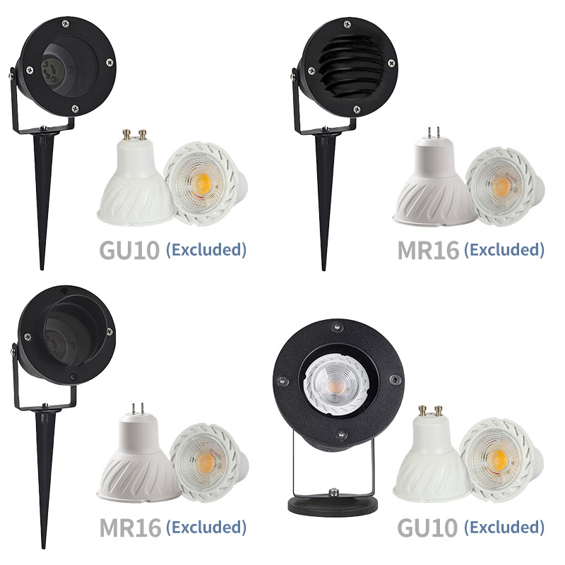 Source factory GU10 ground lamp, garden waterproof ground lamp MR16 plug-in lamp, courtyard lamp energy-saving underground type Specification drawing