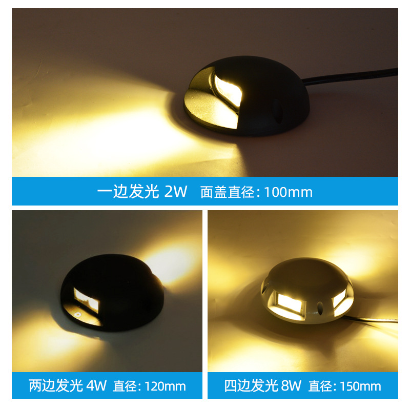 Wholesale of popular stair treads, turtle-back lights, outdoor waterproof side-emitting walkway lights, and park boardwalk and step projects Application Scenario