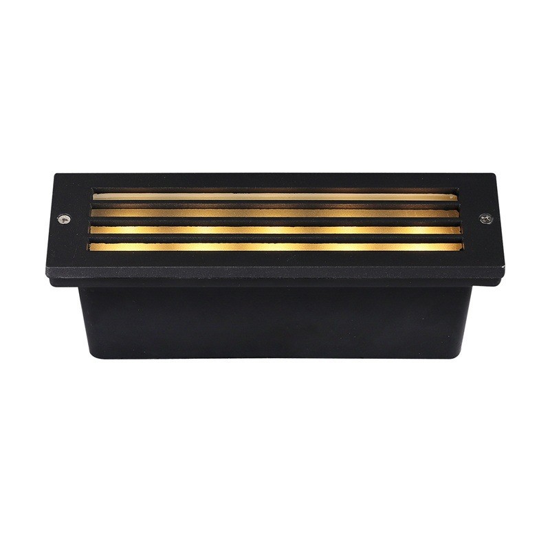 Outdoor embedded corridor corner lights with grids, no walkway step lights, waterproof staircase side wall step lights, courtyard Item Picture