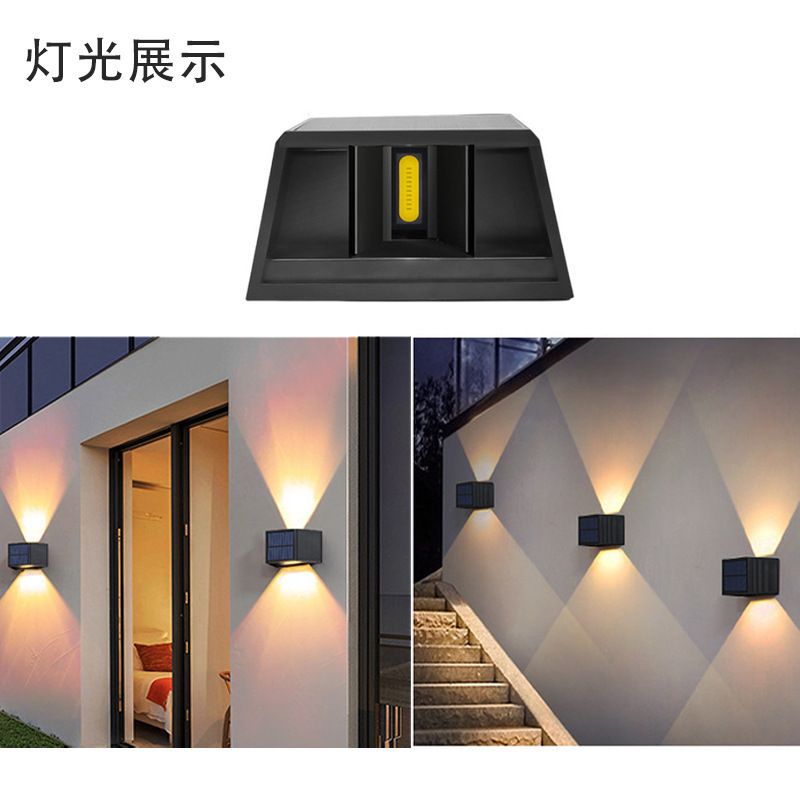 New outdoor wall lamps, courtyard landscape decorative lamps, garden fence wall-washing lamps, waterproof solar atmosphere lamps, wall lamps details Picture