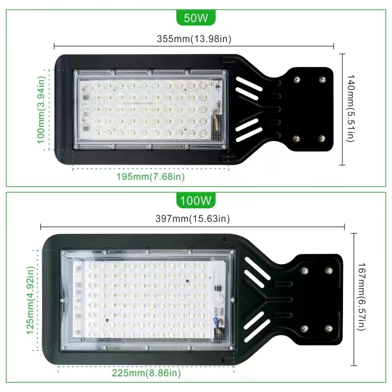 Best-selling LED module stamped street lamp beads 50100W road lighting floodlights, courtyard and outdoor spotlights, energy-saving Specification drawing