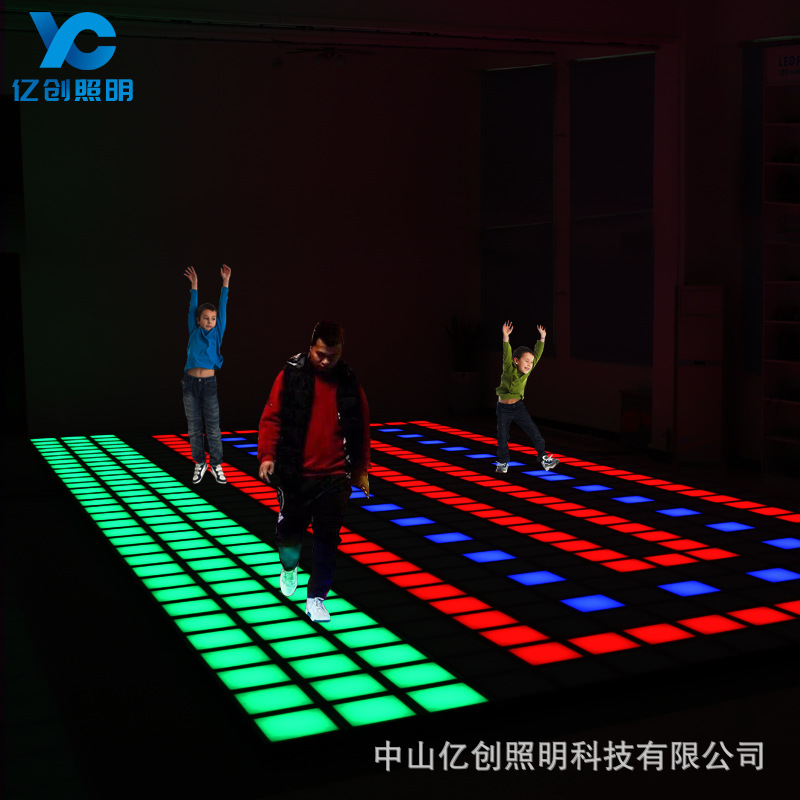 LED interactive floor tiles, dynamic grids, square battle game, shopping mall amusement, activategames game Specification drawing