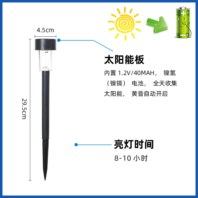 Solar-powered outdoor garden lights that automatically turn on when it gets dark, outdoor waterproof garden decorative lighting, and solar-powered lawn lights details Picture