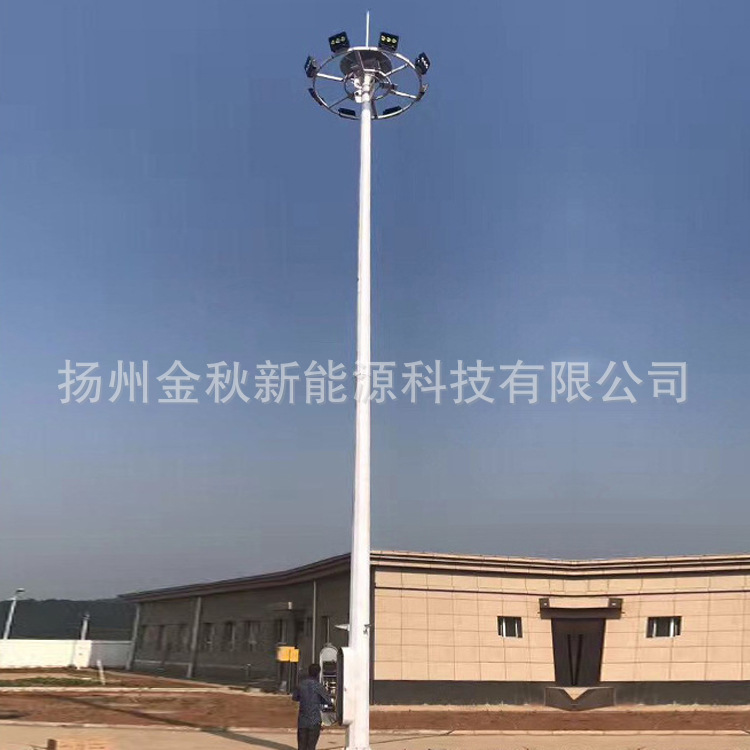 25-meter and 30-meter square LED high mast light manufacturer, lifting high mast light quotation, gymnasium and court high mast light details Picture