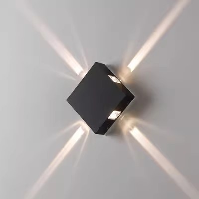 led wall lamps, outdoor waterproof creative cross-shaped beam light background wall, ktv club shaped hotel exterior wall decorative lights details Picture