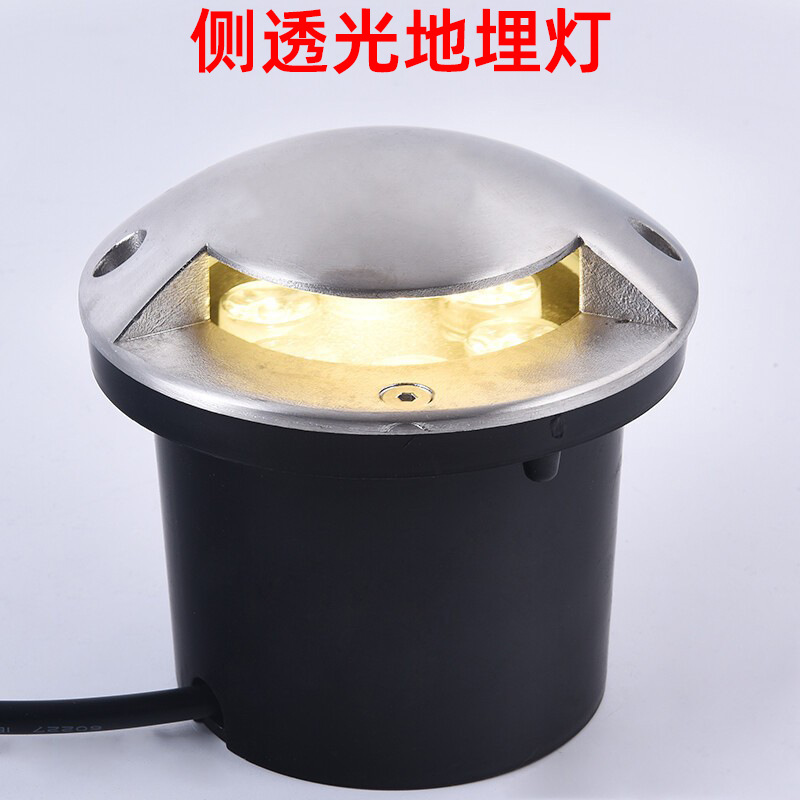 Stainless steel light-transmitting led embedded outdoor waterproof floor lamp, 3w floor lamp, one-side light-emitting ground lamp details Picture