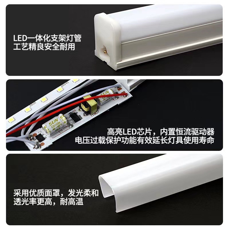 Integrated led tube T5 ultra-bright fluorescent lamp t8 long strip light bar household complete set bracket light tube 1.2 meters wholesale Application Scenario