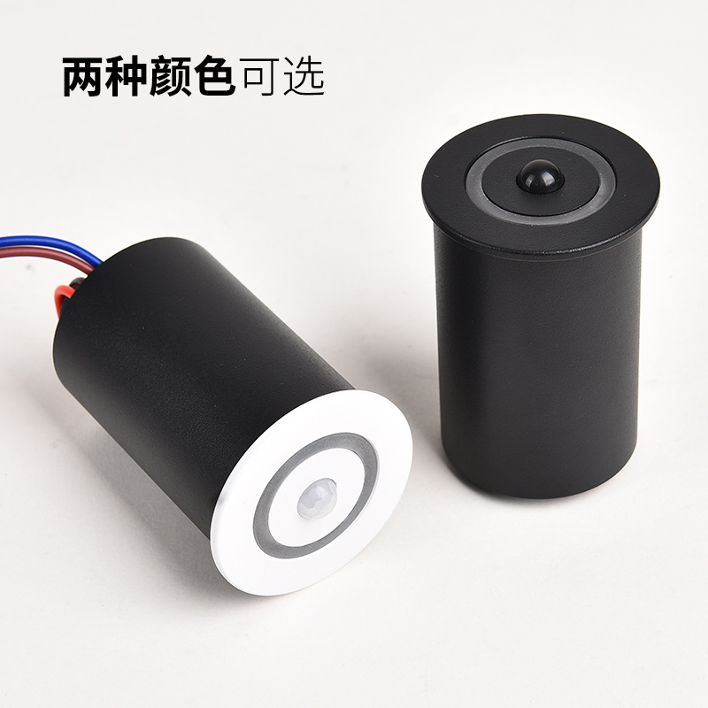 Floor lights, built-in all-season hotel and guesthouse circular corridor staircase lights, LED human body sensor step lights details Picture