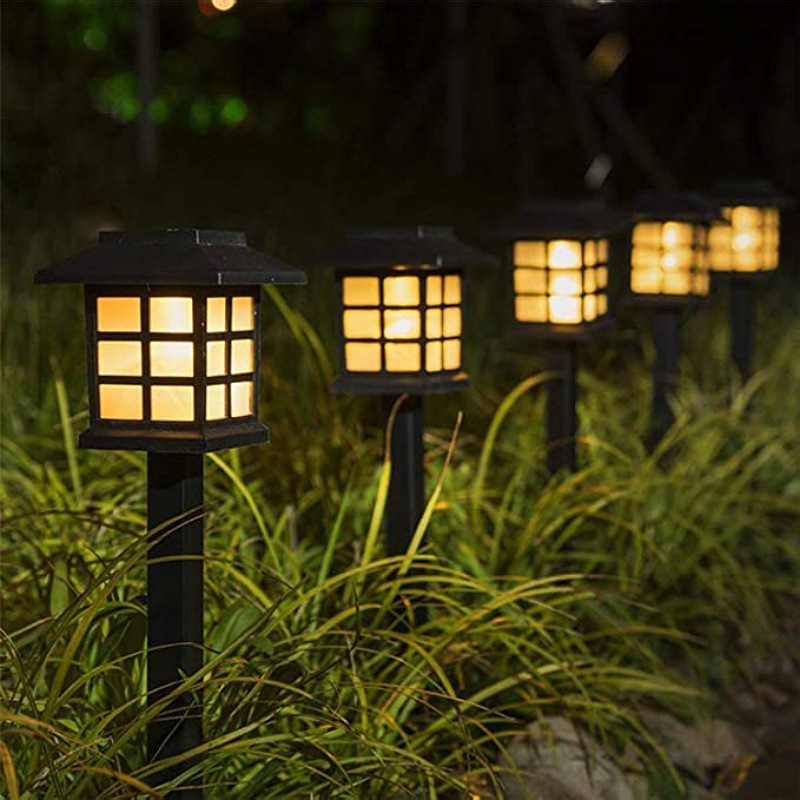 Solar lawn lights, waterproof garden landscape lights, outdoor grassland small palace lights, ground plug LED night lights, garden lights details Picture