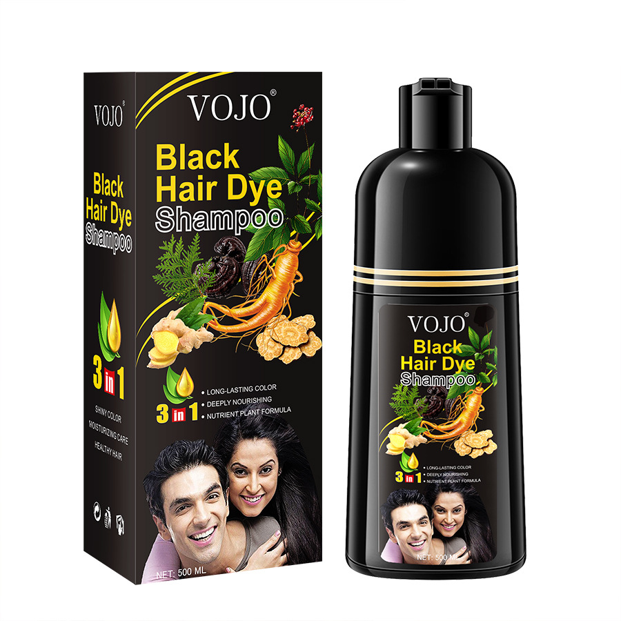 VOJO Foreign trade wholesale Hair Dye Hair Dye500ml Amazon Best-selling Ginseng Extract Hair Dye cream details Picture
