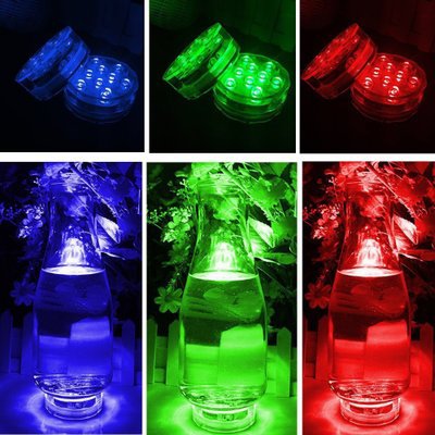 LED remote-controlled diving fish tank light, 10 lights, underwater light, bath light, landscape light, vase light, aquarium fountain light Application Scenario