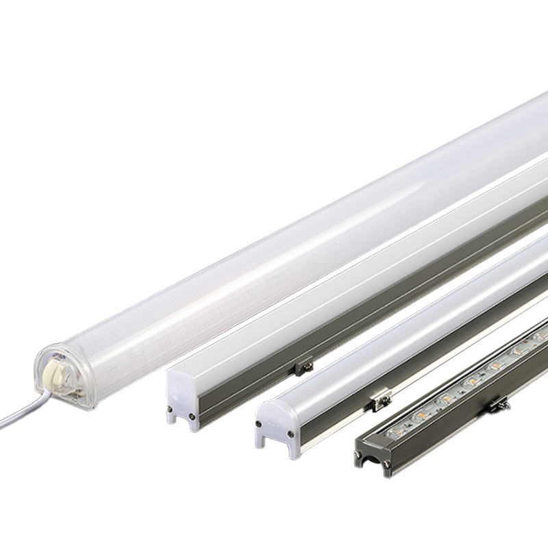 led outdoor linear lights, waterproof seven-color contour lights, outdoor 512 running horse exterior wall lighting project, rgb guardrail tubes Item Picture