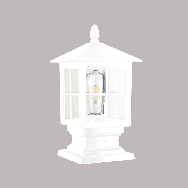 Factory direct sales of simple aluminum outdoor column head lamps, waterproof and rust-proof garden lamps, villa garden fence lamps, lawn lamps Application Scenario