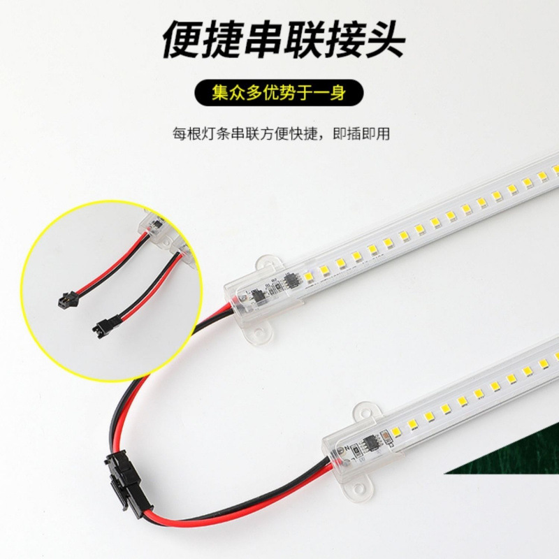 led hard light strips, 220v high-voltage ultra-thin long strip surface mount light strips, display counter lights, shelf light strips, wine cabinet light tubes Specification drawing