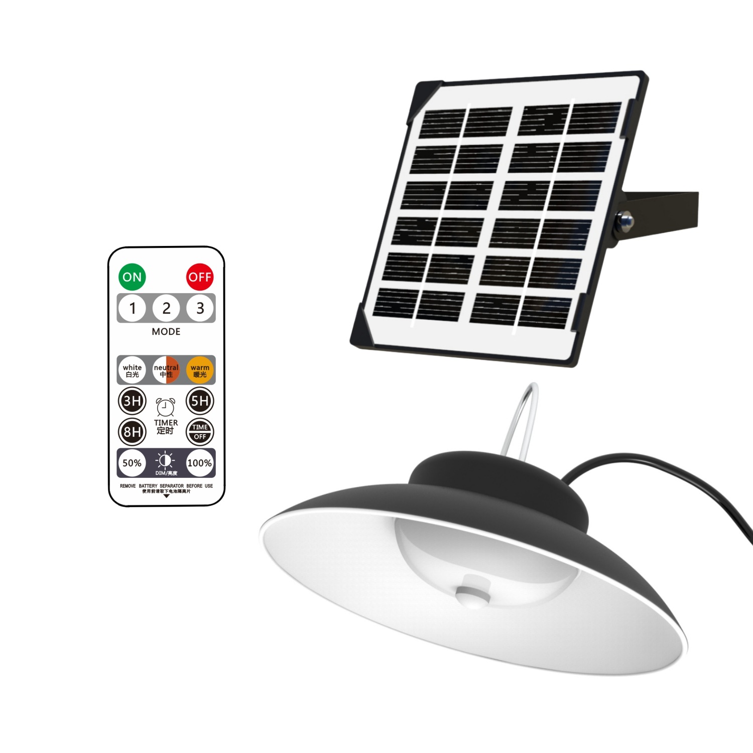 Solar split wall lamp, led outdoor security garage, human body sensor waterproof courtyard small street lamp, retro chandelier Item Picture