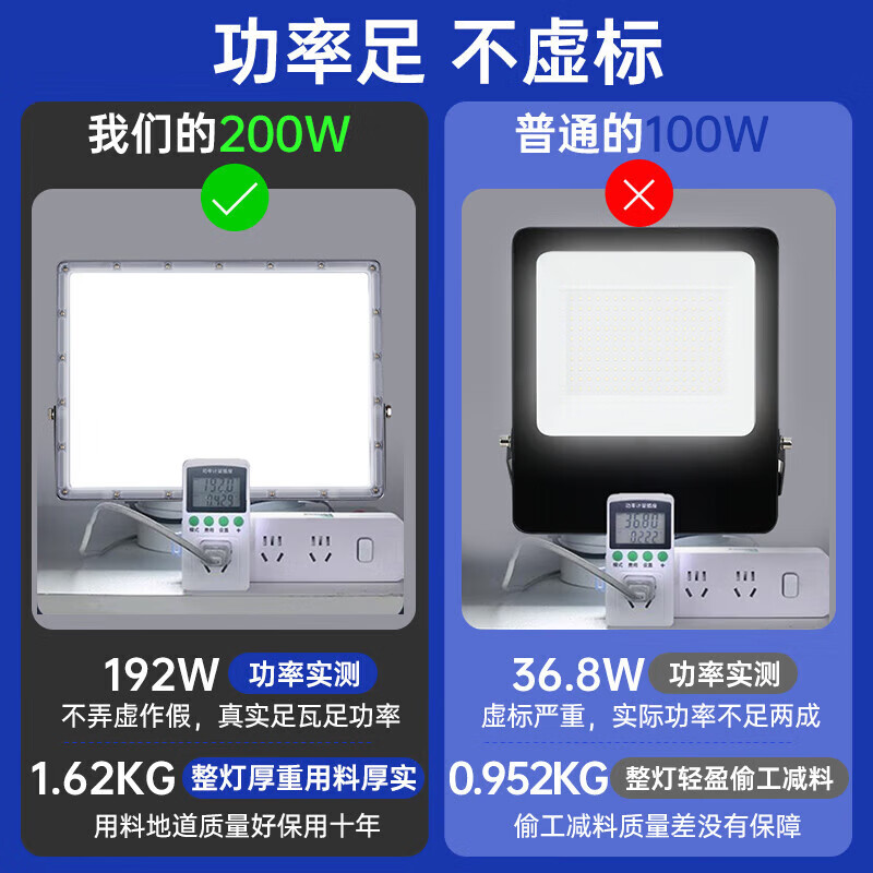 ✅ Outdoor searchlight outdoor engineering lighting lamp factory projection floodlight ultra-bright waterproof led floodlight Specification drawing