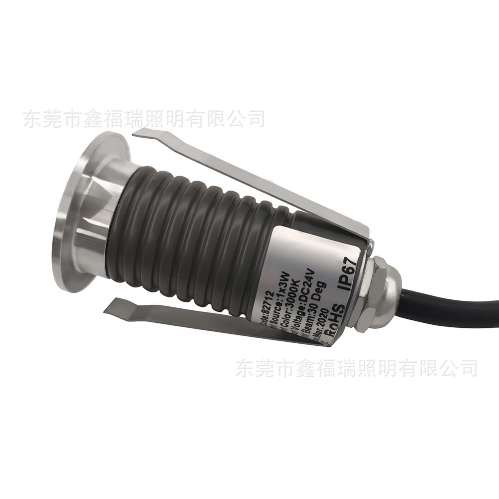 1-watt, 2-watt, 3-watt LED mini buried light, step light, floor light, 38mm round stainless steel face cover Item Picture