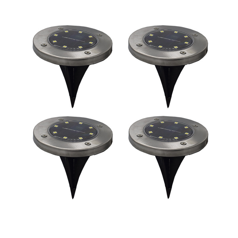 Cross-border outdoor solar lawn light, 8LED buried light, landscape light, waterproof courtyard decorative light, plug-in ground Item Picture