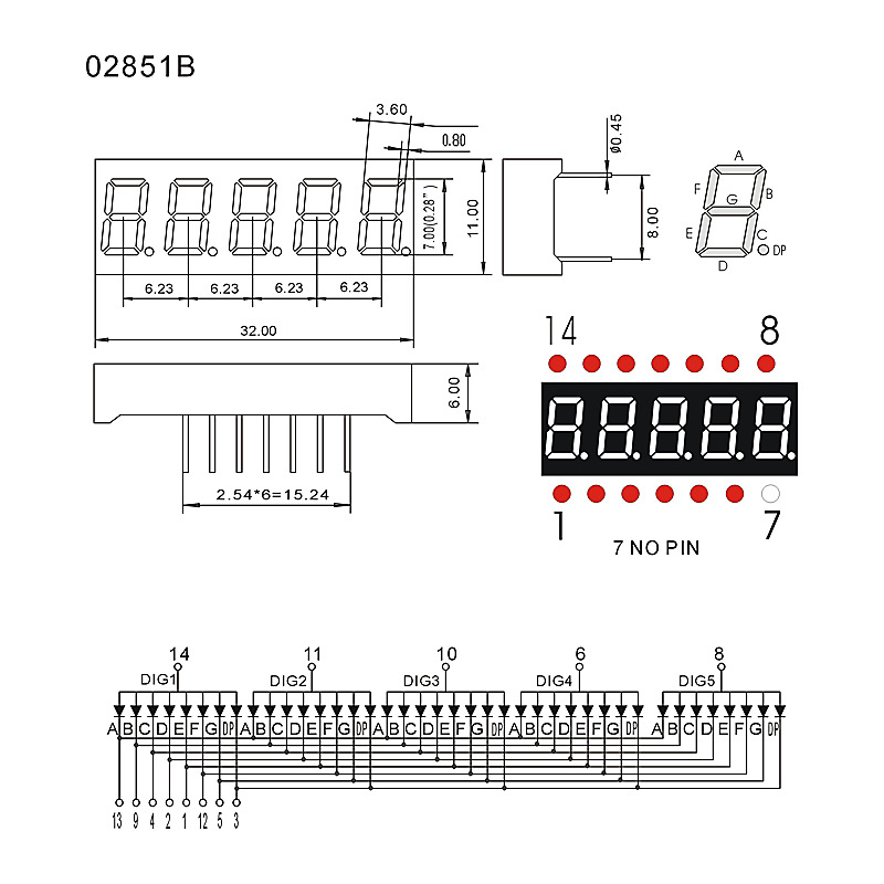 Industrial LED 5-digit digital tube series 0.39 industrial control digital display servo frequency conversion digital display LED screen Application Scenario