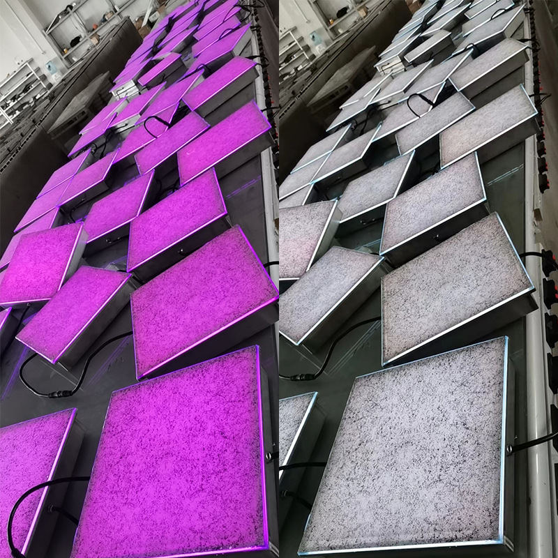 Stone-patterned LED sensor floor tile light, marble-patterned floor tile light, square waterproof luminous floor tile light, embedded full figure
