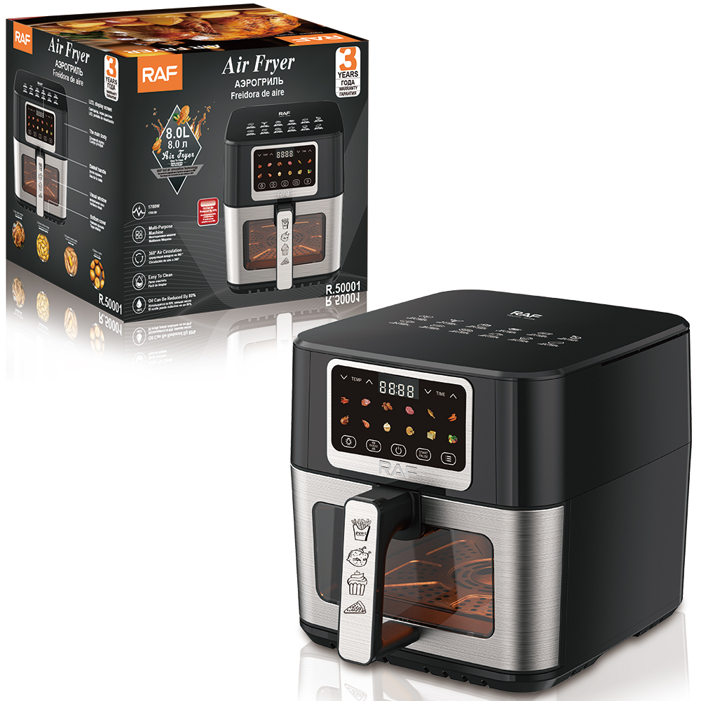 RAF European 8L air fryer, multi-functional smart touch screen, oil-free and smokeless, large capacity, preset menu Item Picture