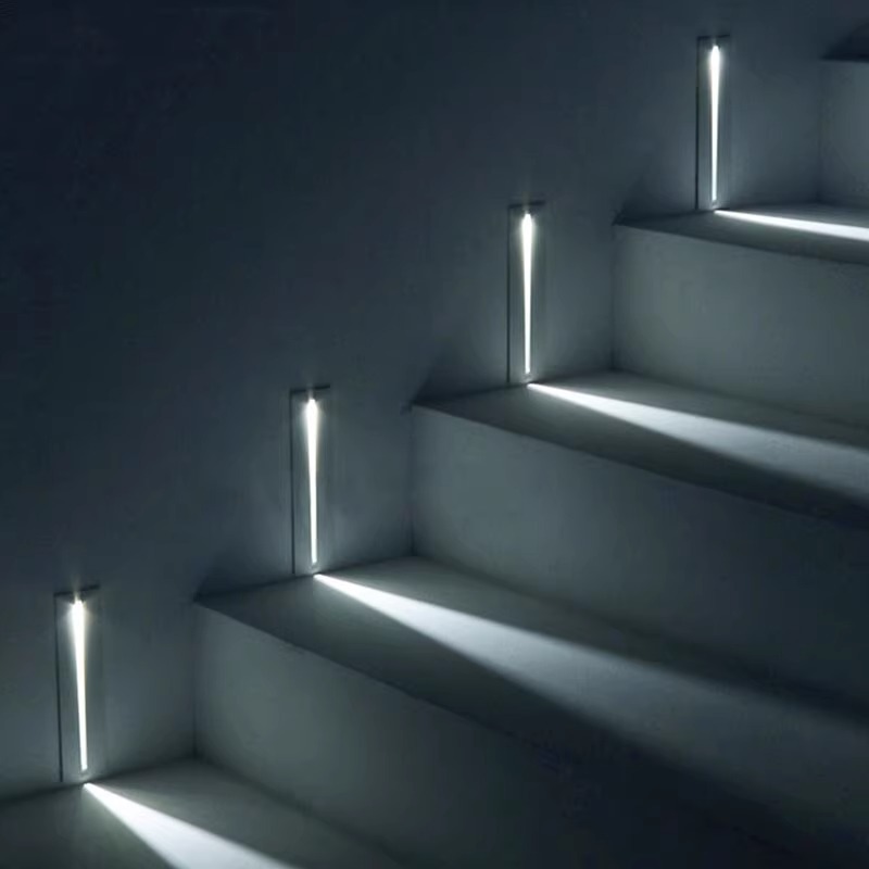 86-type concealed floor light, hotel corridor sensor corner light, staircase built-in skirting foot light, platform step light Specification drawing