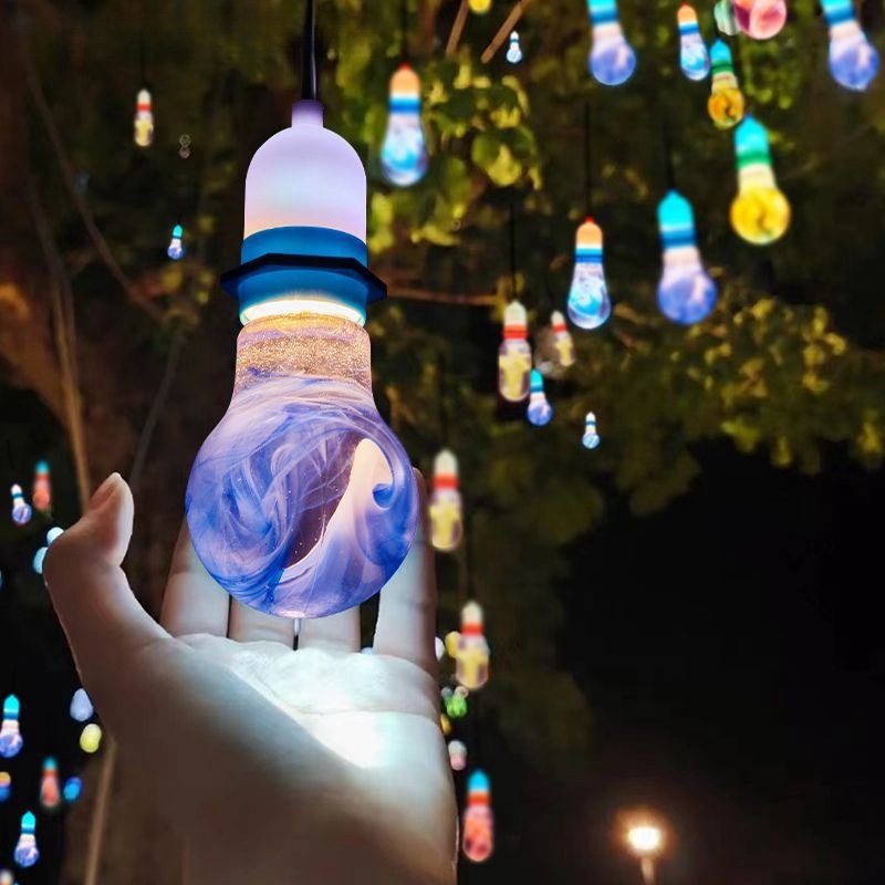 Colorful wish lanterns, glass lanterns, outdoor large tree decorative chandeliers, campsites, scenic spots, parks, streets, hanging tree lanterns, landscape lanterns Specification drawing