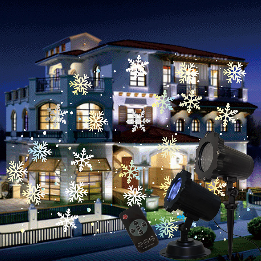 New LED blizzard snowflake outdoor lawn projection light Christmas party decorative snowflake light Specification drawing