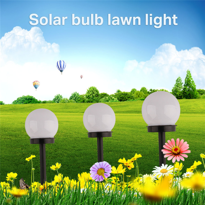 Wholesale of cross-border circular spherical lawn lights, LED solar lights, courtyard garden and outdoor grassland lights from the manufacturer details Picture