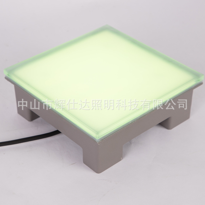 Factory wholesale stock L200*W200*H80MMLED square floor tile lights, square park luminous floor lights details Picture