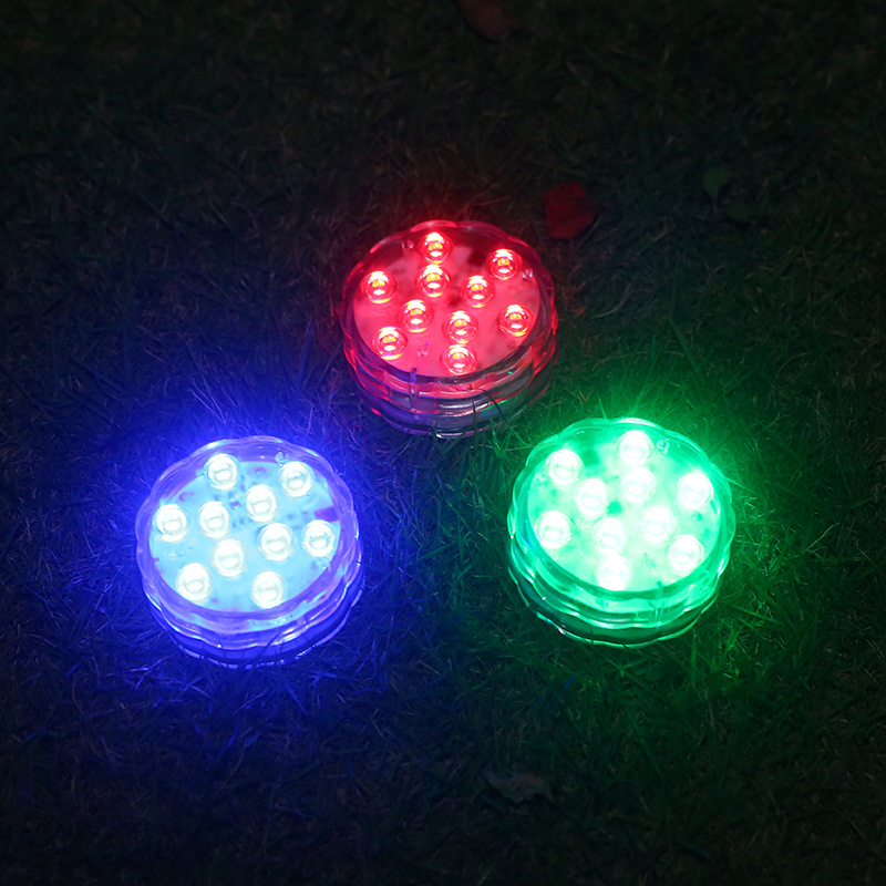 2023 Best-selling seven-color led remote control light 10-lamp swimming pool diving light, fish tank light, aquarium fish tank underwater light details Picture
