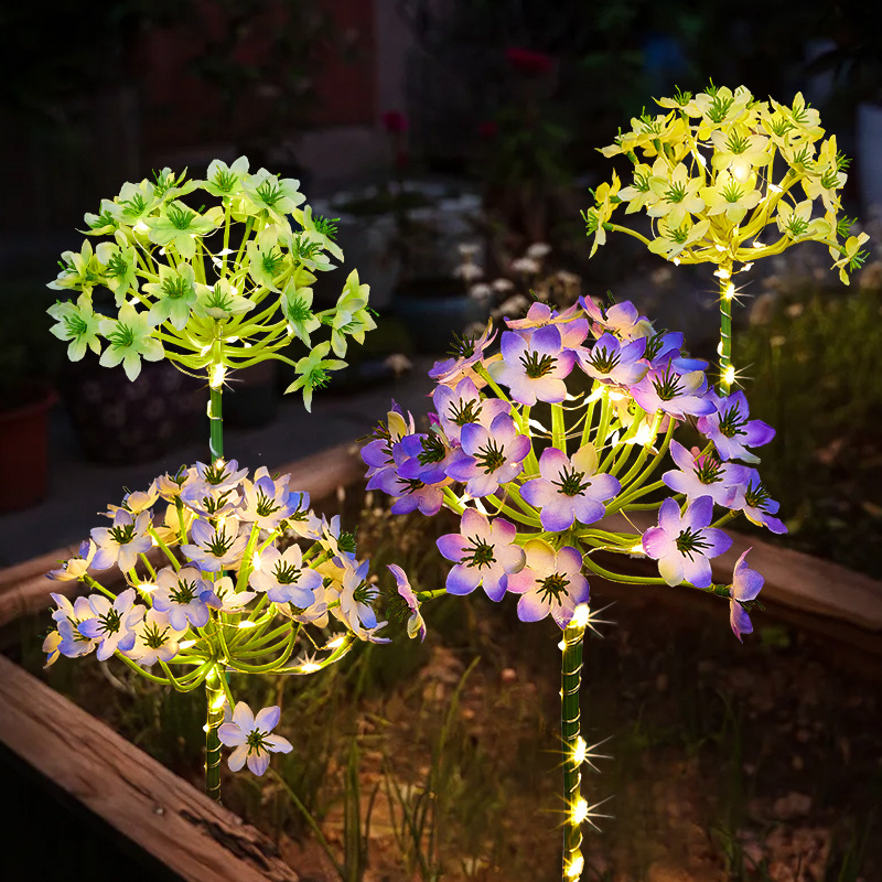 The new solar-powered garden lamp is suitable for outdoor waterproofing, garden balcony decoration and landscaping, as well as outdoor lawn insertion and ball flower embroidery Specification drawing