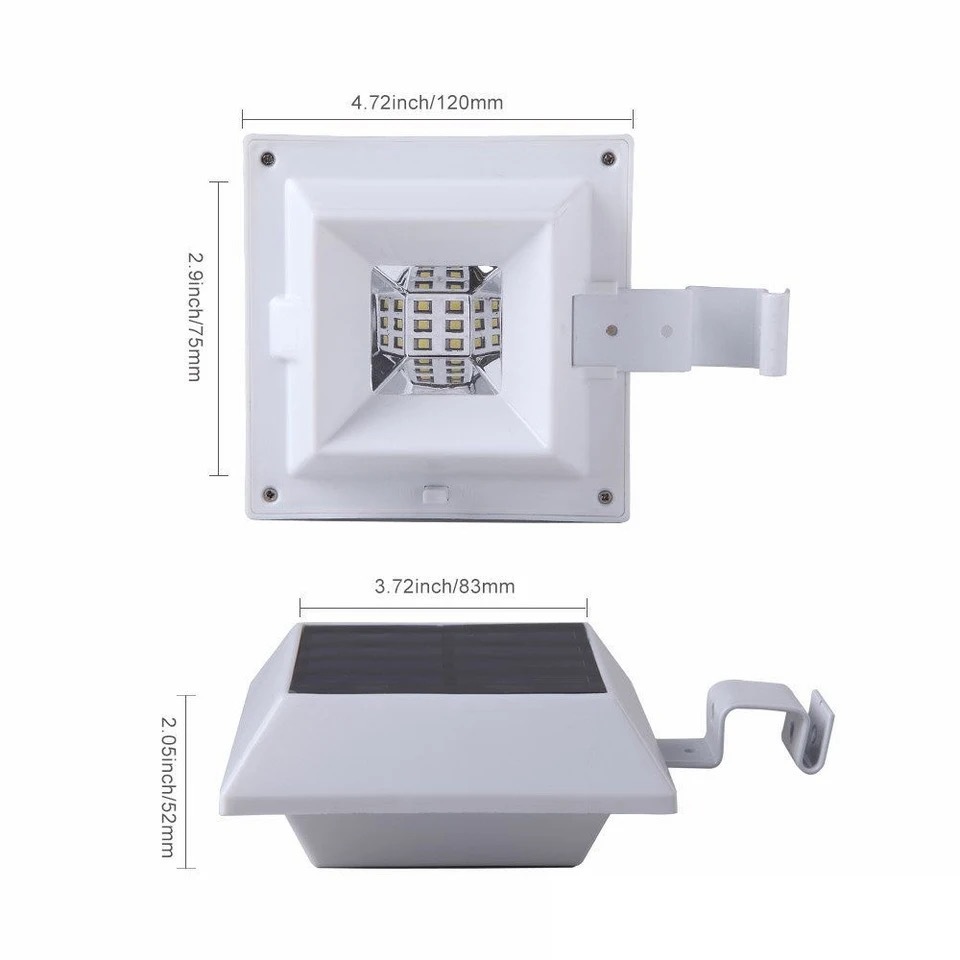 Solar fence lights, fence lights, corridor lights, wall lights, 6-LED square sink lights, outdoor Application Scenario