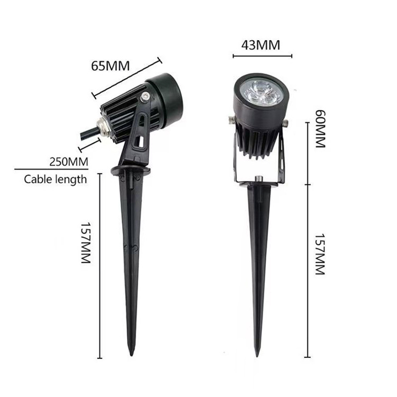 LED outdoor waterproof, beam spotlight, beam light projection, wall-washing lighting, high beam column light, super bright exterior wall Specification drawing