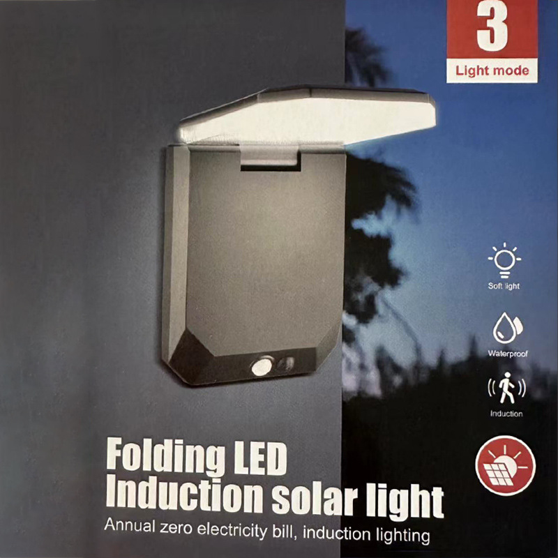 New solar-powered courtyard garden sensor wall lamps, outdoor waterproof wall lamps, sensor lights, corridor and passage lights full figure