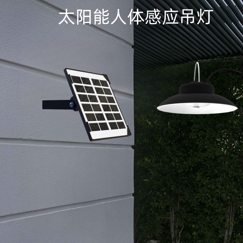 Solar split wall lamp, led outdoor security garage, human body sensor waterproof courtyard small street lamp, retro chandelier Application Scenario
