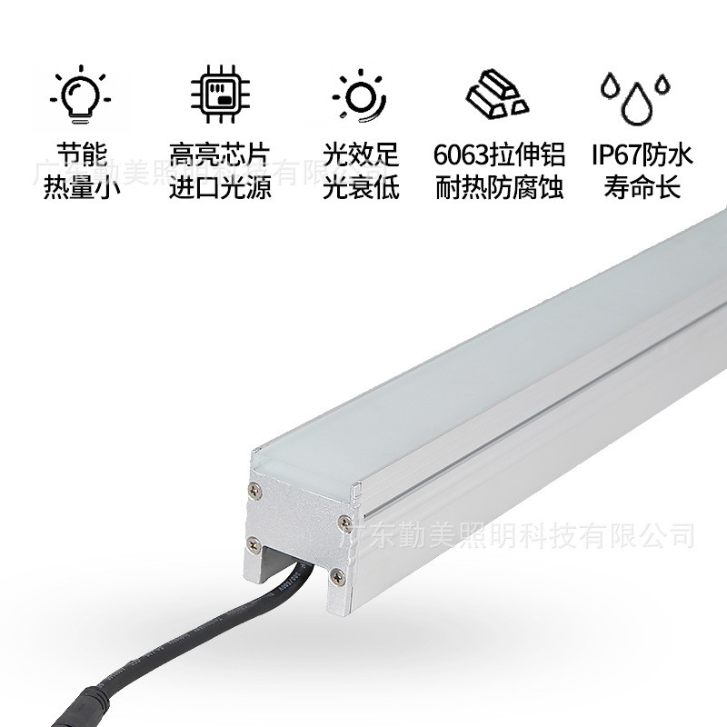 12W / 15W outdoor waterproof LED floor tile lights, seven-color RGB buried lights, park and square landscape engineering ambient spotlights details Picture