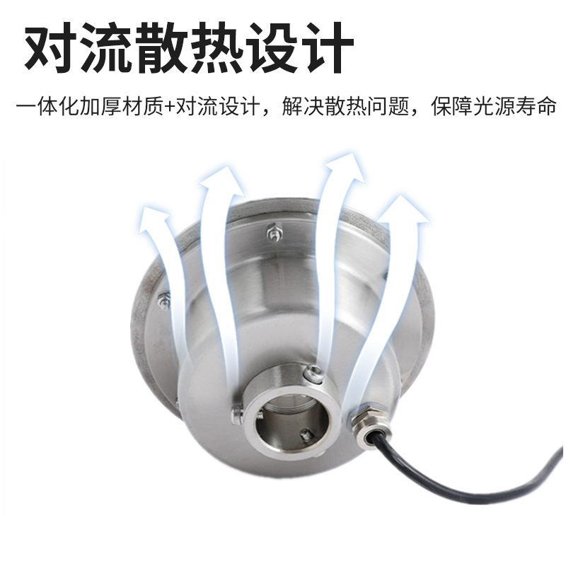 led fountain lights, underwater lights, garden landscape water pool fountain lights, stainless steel low-pressure seven-color underwater spotlights details Picture