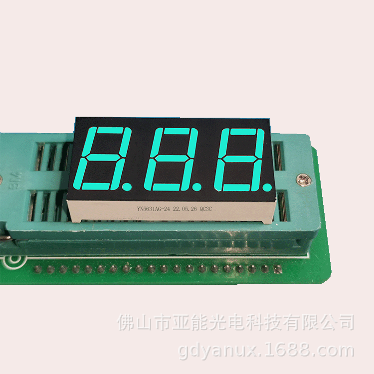 0.56-inch three-digit digital tube source manufacturer. Green light common cathode high-brightness digital tubes are available for order as needed details Picture