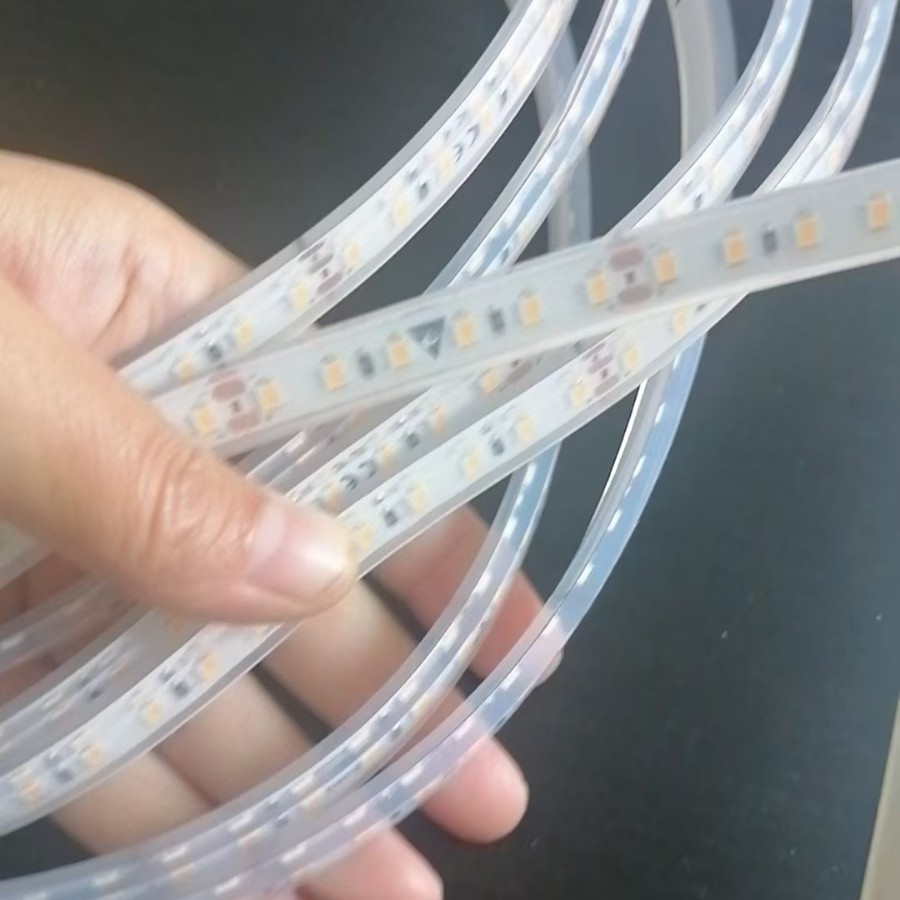 LED flexible light strips, decorative lights, outdoor atmosphere lights, outdoor color-changing silicone neon light strips with transparent lines details Picture