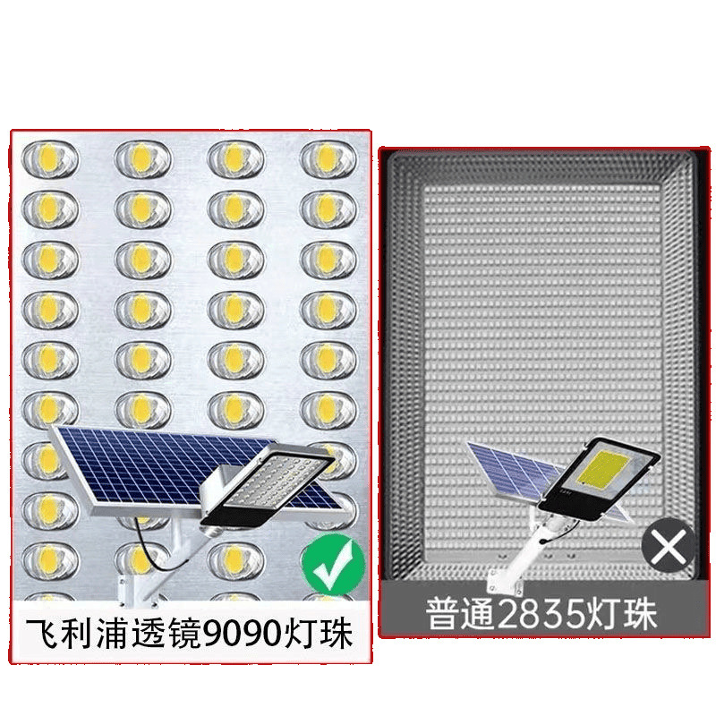 New solar lighting lamp, high-intensity large lamp beads, solar street lamp, high-power universal solar single lamp Item Picture