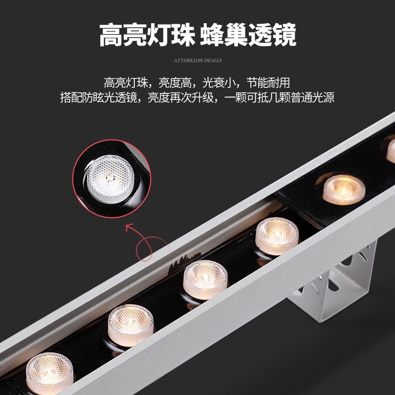 24V yellow LED wall-washing light, warm light spotlight for wedding ancient buildings, outdoor waterproof building exterior walls, Bridges, super bright details Picture