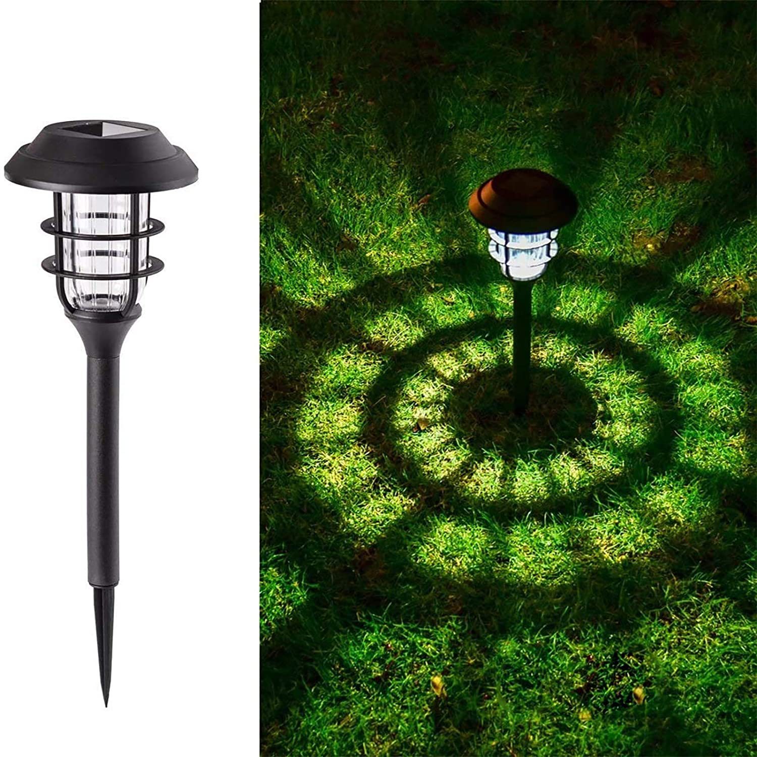 2025 New solar garden light, outdoor LED plastic lawn light, garden and family courtyard decorative ground insert light Specification drawing